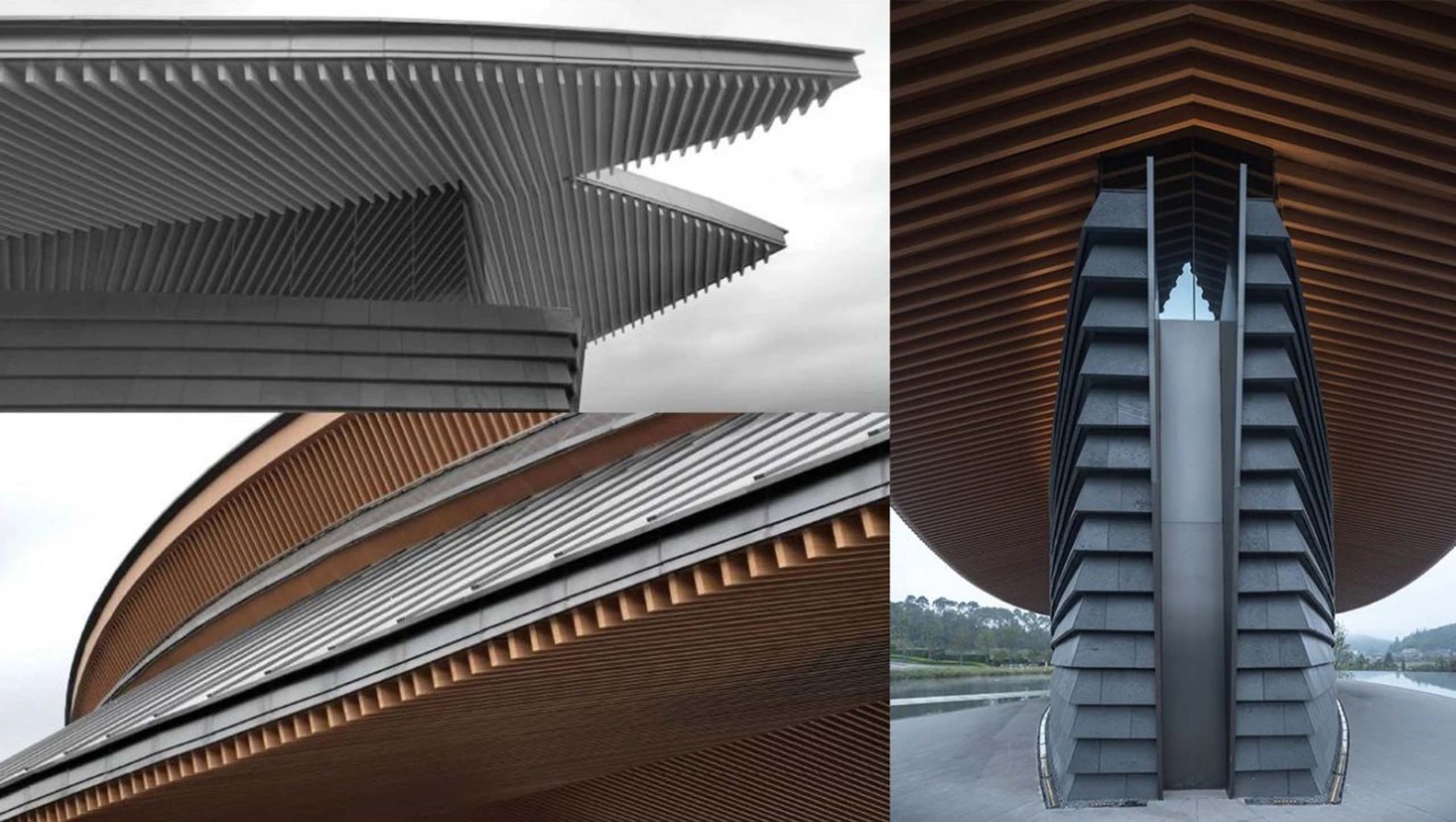精心推敲不同层次的屋面格栅比例及石材收口设计.jpg